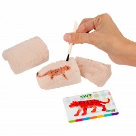 Набор для раскопок "Дикие животные", 12 видов, карточки, инструменты, BRAUBERG KIDS, 665128