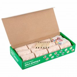 Набор для раскопок "Дикие животные", 12 видов, карточки, инструменты, BRAUBERG KIDS, 665128