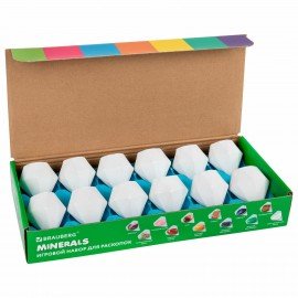 Набор для раскопок "Минералы", 12 видов, карточки, инструменты, BRAUBERG KIDS, 665129