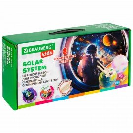 Набор для раскопок "Сокровища Солнечной системы", 8 планет, карточки, инструменты BRAUBERG KIDS, 665131