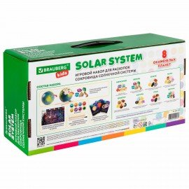 Набор для раскопок "Сокровища Солнечной системы", 8 планет, карточки, инструменты BRAUBERG KIDS, 665131