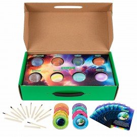 Набор для раскопок "Сокровища Солнечной системы", 8 планет, карточки, инструменты BRAUBERG KIDS, 665131