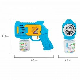 Мыльные пузыри Бластер Генератор с баком и подсветкой, раствор 80 мл, BRAUBERG KIDS, 665147