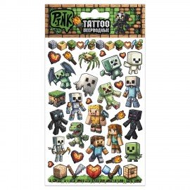 Наклейки-тату переводные АССОРТИ, ЦВЕТНЫЕ, 11х20 см, PY