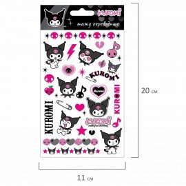 Наклейки-тату переводные АССОРТИ, ЦВЕТНЫЕ, 11х20 см, PY