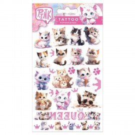 Наклейки-тату переводные АССОРТИ, ЦВЕТНЫЕ, 11х20 см, PY