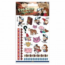 Наклейки-тату переводные АССОРТИ, ЦВЕТНЫЕ, 11х20 см, PY