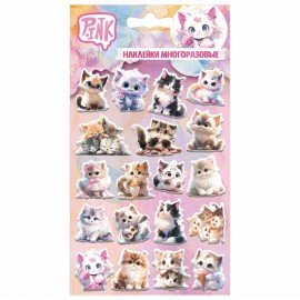 Наклейки объемные АССОРТИ, 11х20 см, PY