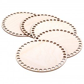 Донышки деревянные для вязания круглые, 5 шт., диаметр 15 см, BRAUBERG HOBBY, 665315