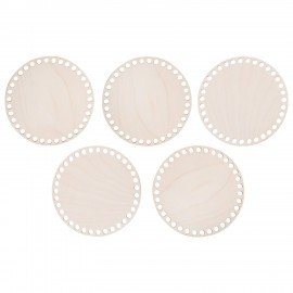 Донышки деревянные для вязания круглые, 5 шт., диаметр 15 см, BRAUBERG HOBBY, 665315