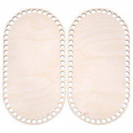 Донышки деревянные для вязания овальные, 2 шт., 24,5х13 см, BRAUBERG HOBBY, 665318