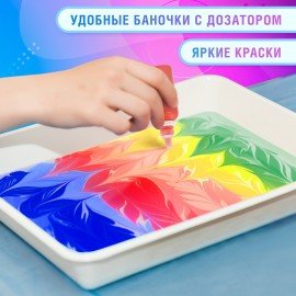 ЭБРУ набор для рисования на воде 5 цветов по 20 мл (20 картин), лоток А5, BRAUBERG HOBBY, 665353