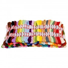 Нитки для вышивания (мулине), Набор 100 цветов, 8 м, полиэфир, DEVELIA (Девелиа), 665432