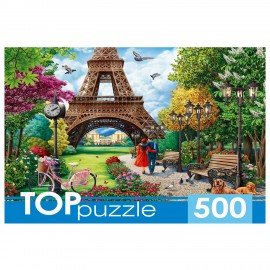 Пазл картонный 500 элементов АССОРТИ, 14 дизайнов, 330х480 мм, HATBER