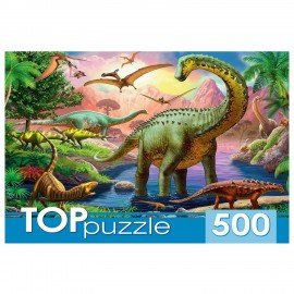 Пазл картонный 500 элементов АССОРТИ, 14 дизайнов, 330х480 мм, HATBER