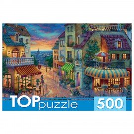 Пазл картонный 500 элементов АССОРТИ, 14 дизайнов, 330х480 мм, HATBER