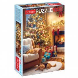 Пазл картонный 1000 элементов АССОРТИ, 10 дизайнов, 480х680 мм, HATBER