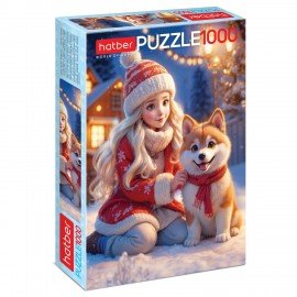 Пазл картонный 1000 элементов АССОРТИ, 10 дизайнов, 480х680 мм, HATBER