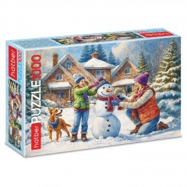 Пазл картонный 1000 элементов АССОРТИ, 10 дизайнов, 480х680 мм, HATBER