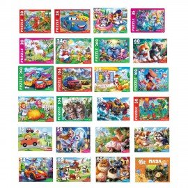 Пазл картонный "МАКСИ-ПАЗЛЫ", АССОРТИ, 180х125х40 мм, РК