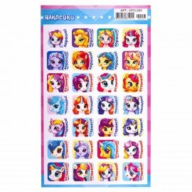 Наклейки бумажные поощрительные, АССОРТИ 280 наклеек, 16х10 см, глиттер, ЮНЛАНДИЯ, 665521