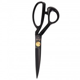 Ножницы портновские 240 мм, КЛАССИЧЕСКИЕ,черные,ручки с силиконовым покрытием, ОСТРОВ СОКРОВИЩ, 665598