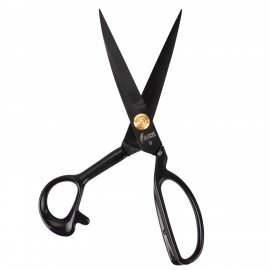 Ножницы портновские 240 мм, КЛАССИЧЕСКИЕ,черные,ручки с силиконовым покрытием, ОСТРОВ СОКРОВИЩ, 665598