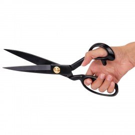 Ножницы портновские 290 мм, КЛАССИЧЕСКИЕ,черные,ручки с силиконовым покрытием, ОСТРОВ СОКРОВИЩ, 665599