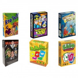 Игра настольная карточная, АССОРТИ 6 видов, 18 шт. в шоу-боксе, НИ