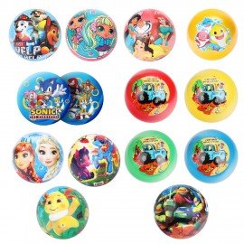 Мяч надувной полноцветный, лицензия, ПВХ, 23 см, АССОРТИ 10 видов