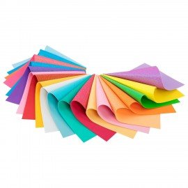 Пористая резина/фоамиран А4, 2мм, 20л, 20цв, пастельные цвета, блестки, ОСТРОВ СОКРОВ, 665665