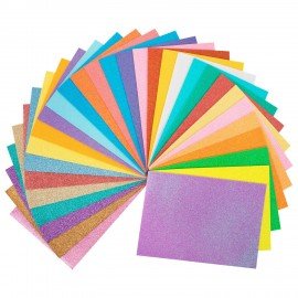 Пористая резина/фоамиран А4, 2мм, 30л, 30цв, яркие цвета, блестки, ОСТРОВ СОКРОВИЩ, к, 665666