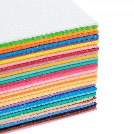 Пористая резина/фоамиран А4, 2мм, 30л, 30цв, яркие цвета, блестки, ОСТРОВ СОКРОВИЩ, к, 665666