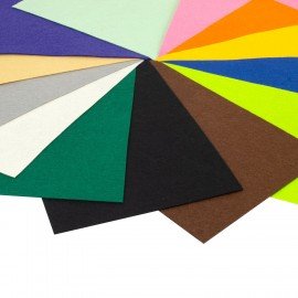 Фетр жесткий А4, 1мм, 15л, 15цв, плотность 160 г/м, ОСТРОВ СОКРОВИЩ, 665668