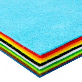 Фетр мягкий утолщенный А4, 2мм, 10л, 10цв, плотность 250 г/м, ОСТРОВ СОКРОВИЩ, 665669