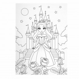 Набор ЮНОГО ХУДОЖНИКА "ПРИНЦЕССА" для рисования и творчества в кейсе ЮНЛАНДИЯ, 75 предметов, 665673