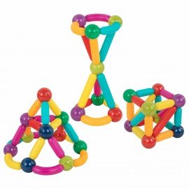 Магнитный конструктор MAGNETIC STICKS, 72 магнитные детали, BRAUBERG KIDS, код 1С, 665722