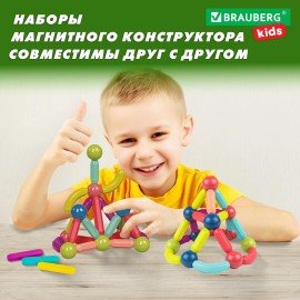 Магнитный конструктор MAGNETIC STICKS, 72 магнитные детали, BRAUBERG KIDS, код 1С, 665722