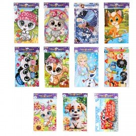 Фигурная мозаика из эва АССОРТИ 12 видов, 21х 30 см, на картоне МУЛЬТИ АРТ