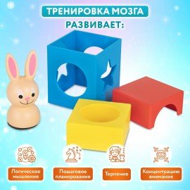 Настольная логическая игра IQ ТРЕНИНГ "Умный кролик", 1TOY, Т25564