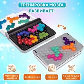 Настольная логическая игра IQ ТРЕНИНГ "Смарт пазл Кристаллы", 1TOY, Т25567