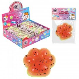 Игрушка-антистресс "КОШАЧЬЯ ЛАПКА-СОЧНЫЙ АРБУЗ", 7*6 см, дисплей, JOLLY JOT (ДЖОЛЛИ ДЖОТ), 665775