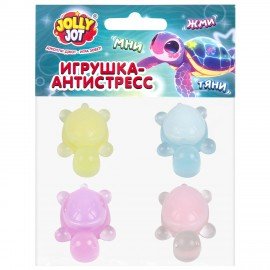 Игрушка-антистресс "ЧЕРЕПАШКИ. НАБОР 4 ШТУКИ", 4 см, ассорти 4 цвета, дисплей, JOLLY JOT (ДЖОЛЛИ ДЖОТ), 665816