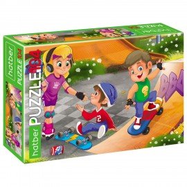 Пазл картонный 104 элемента АССОРТИ, 220х320 мм, HATBER