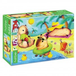 Пазл картонный 104 элемента АССОРТИ, 220х320 мм, HATBER