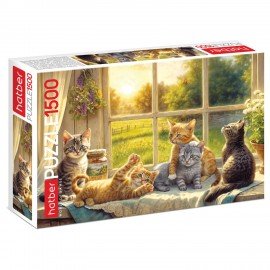 Пазл картонный 1500 элементов АССОРТИ, 670х480 мм, HATBER