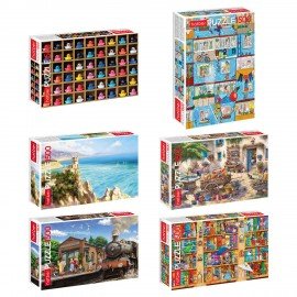 Пазл картонный 1500 элементов АССОРТИ, 670х480 мм, HATBER