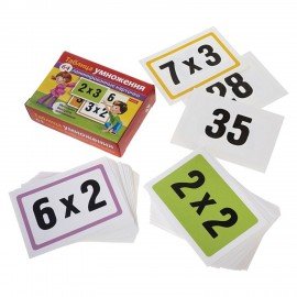 Пособия для детей "Таблица умножения" 64 карточки, 60х85 мм, HATBER