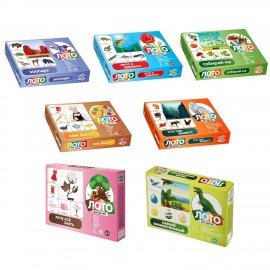 Настольная игра Лото для детей, картонное (6 полей, 48 карточек), АССОРТИ, 10 КОР