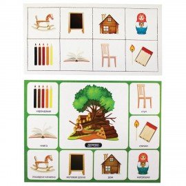 Настольная игра Лото для детей, картонное (6 полей, 48 карточек), АССОРТИ, 10 КОР